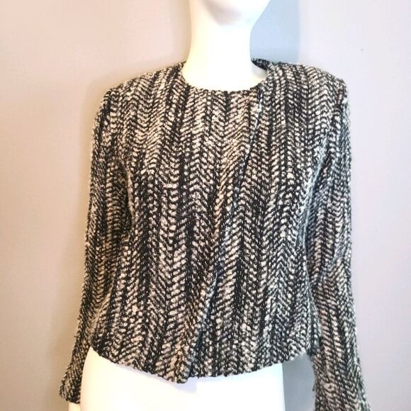 CAbi Gray Woven Jacket size 4 - Picture 5 of 12